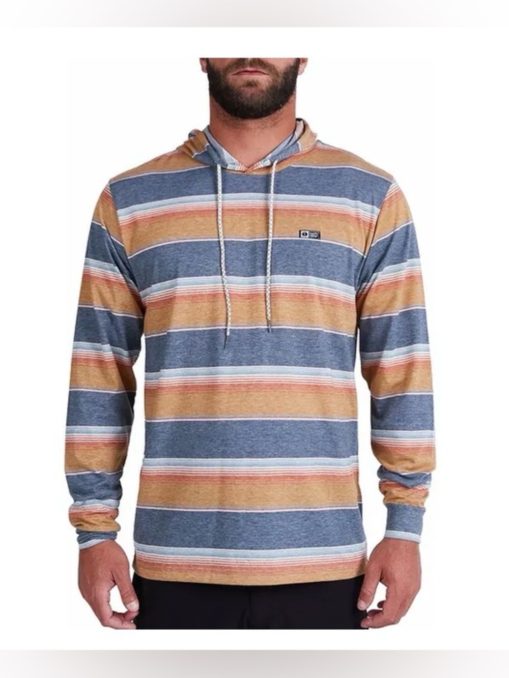Salty Crew Outskirts UV Hoodie (horizon tech hoodie)- Dark Slate LARGE